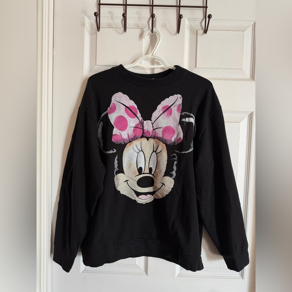 Limited edition Zara x Disney Minnie Mouse Black Sweatshirt - Size Large